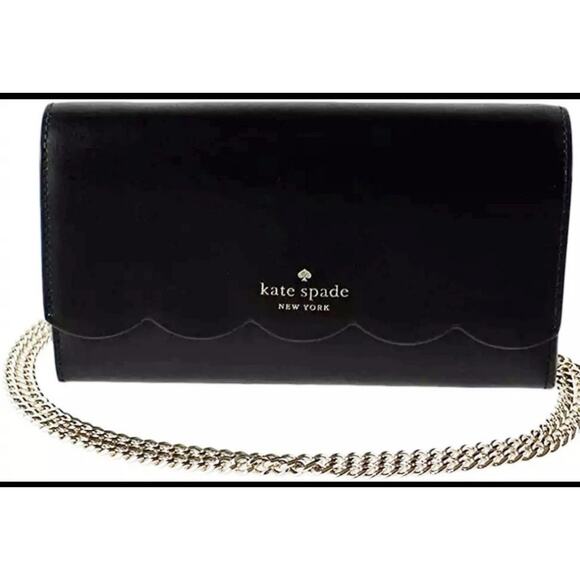 kate spade new york Handbags - Kate Spade Gemma Black Leather Chain Crossbody Bag Classic Purse Wallet NWT
